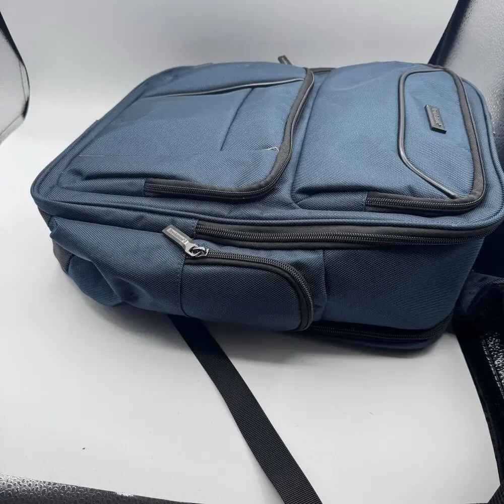 Brookstone Laptop Tablet Bryce Collection Business Backpack Blue